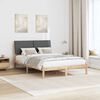 vidaXL Bettgestell Braun und Dunkelgrau 140 x 190 cm Massivholz Kiefer