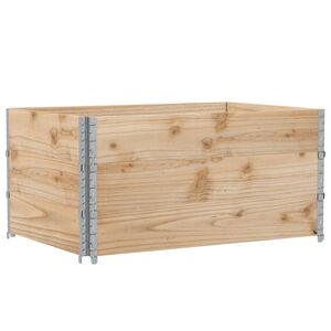 vidaXL Paletten-Aufsatzrahmen 3 Stk. 120x80 cm Massivholz Kiefer
