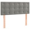 vidaXL Boxspringbett mit Matratze & LED Hellgrau 90x190 cm Samt