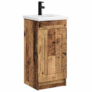 vidaXL Badezimmerschrank mit Waschbecken Altholz 42 x 40 x 84,5 cm