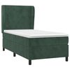 vidaXL Boxspringbett mit Matratze Dunkelgr&uuml;n 90x200 cm Samt
