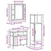 vidaXL Badezimmerm&ouml;bel-Set mit Regal mit T&uuml;r 3 pcs Braun Holzwerkstoff