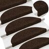 vidaXL Stufenmatten Selbstklebend 5 Stk. 56x17x3 cm Braun Halbrund