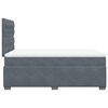 vidaXL Boxspringbett mit Matratze Dunkelgrau 120x200 cm Samt