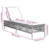 vidaXL Sonnenliege mit Auflage Beige Poly Rattan