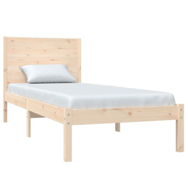 vidaXL Massivholzbett 75x190 cm