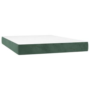 vidaXL Taschenfederkernmatratze Mittel Dunkelgr&uuml;n 140x210x20 cm Samt