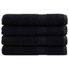vidaXL Premium-Saunat&uuml;cher SOLUND 4 Stk. Schwarz 80x200 cm 600 g/m&sup2;