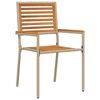 vidaXL Garten Essgruppe 7 pcs Beige und Braun Poly-Rattan
