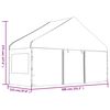 vidaXL Pavillon mit Dach Wei&szlig; 8,92x5,88x3,75 m Polyethylen