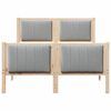 vidaXL Bettgestell Braun und hellgrau 120 x 200 cm Massivholz Kiefer