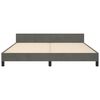 vidaXL Bettgestell ohne Matratze Dunkelgrau 160x200 cm Samt
