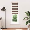 vidaXL Doppelrollo Braun 55x230 cm Stoffbreite 50,9 cm Polyester