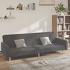 vidaXL Schlafsofa 2-Sitzer Hellgrau Stoff