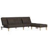 vidaXL Schlafsofa 2-Sitzer mit 2 Kissen & Hocker Braun Stoff