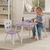 KidKraft Kindertisch-Set mit Stauraum und St&uuml;hlen Rund Lavendel & Wei&szlig;