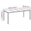 vidaXL 9-tlg. Garten-Essgruppe mit Kissen Schwarz und Grau Poly Rattan