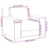 vidaXL Sessel Dunkelgrau 60 cm Cordstoff