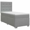 vidaXL Boxspringbett mit Matratze Hellgrau 80 x 200 cm Stoff