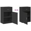 vidaXL Beistellschrank Schwarz 56,5x39x90 cm Holzwerkstoff