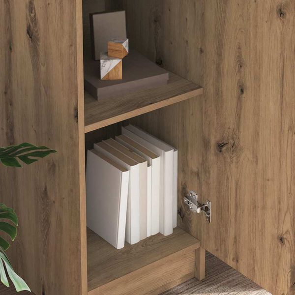 vidaXL Highboard Eiche handwerklich 35 x 39 x 168 cm Holzwerkstoff