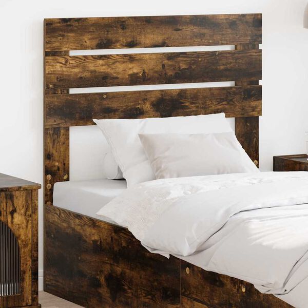 vidaXL Kopfteil mit Kopfteil Ger&auml;ucherte Eiche 75 cm Holzwerkstoff