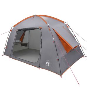 vidaXL H&uuml;tten-Zelt Grau und Orange 300 x 210 x 156 cm Polyester