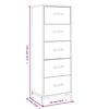 vidaXL Kommode 42x35x110 cm Massivholz Kiefer