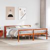 vidaXL Bettrahmen mit Kopfteil 2 pcs Wachsbraun Massivholz Kiefer