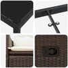 vidaXL Garten Essgruppe mit Kissen 9 pcs Braun Poly Rattan
