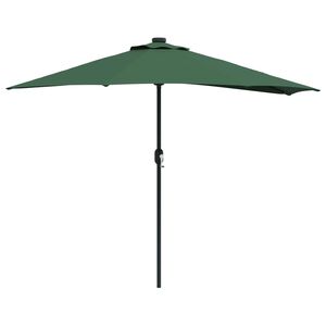 vidaXL Garten-Sonnenschirm Gr&uuml;n 294 x 150 x 224 cm Polyester und Stahl