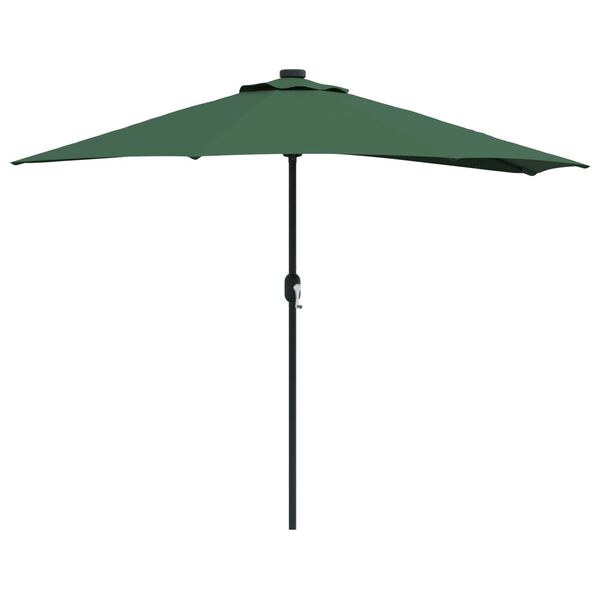 vidaXL Garten-Sonnenschirm Gr&uuml;n 294 x 150 x 224 cm Polyester und Stahl