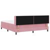 vidaXL Boxspringbett mit Matratze Rosa 200 x 180 cm Polyester