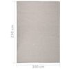 vidaXL Outdoor-Teppich Flachgewebe 160x230 cm Hellgrau