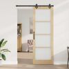 vidaXL Schiebet&uuml;r Natur 83 x 232 cm Massivholz Kiefer und Glas