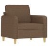 vidaXL Sessel mit Hocker Braun 60 cm Stoff