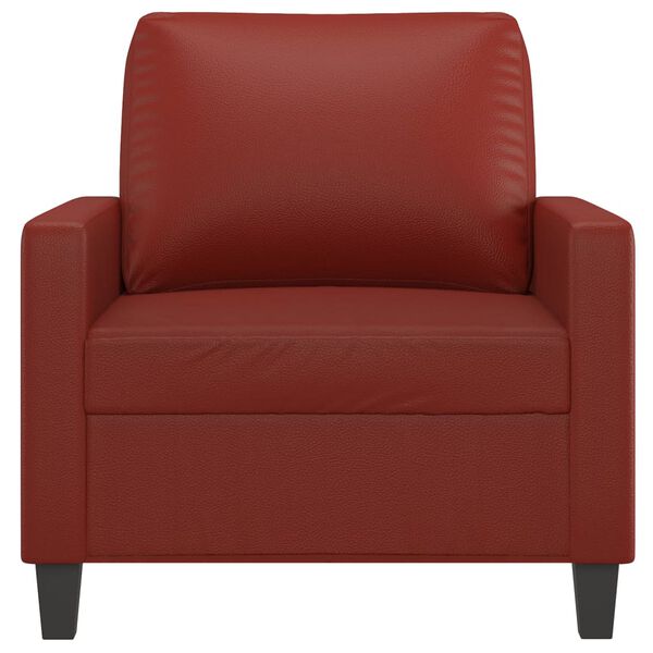 vidaXL Sessel Weinrot 60 cm Kunstleder