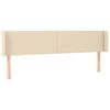 vidaXL LED Kopfteil Creme 163x16x78/88 cm Stoff