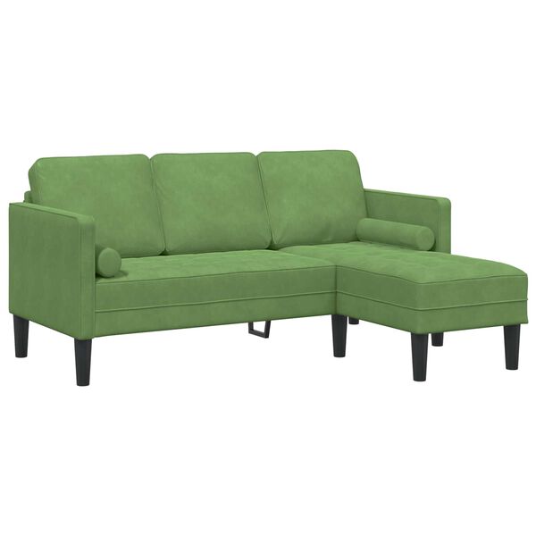 vidaXL Sofa Set mit Kissen 2 pcs Hellgr&uuml;n Polyester