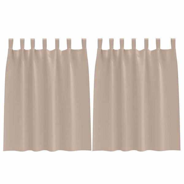 vidaXL Verdunkelungs-Vorh&auml;nge mit Ringen 2 pcs Taupe 140 x 140 cm