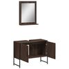 vidaXL 2-tlg. Badm&ouml;bel-Set Braun Eichen-Optik Holzwerkstoff