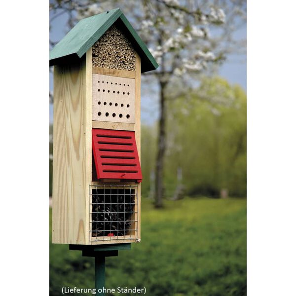 dobar Insektenhotel-Turm Natur, Rot und Gr&uuml;n
