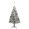 vidaXL K&uuml;nstlicher Weihnachtsbaum mit 300 LEDs mit St&auml;nder Wei&szlig; 180 cm