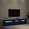 vidaXL TV-Schr&auml;nk 2 pcs Schwarz Eichen-Optik 195 x 35 x 40 cm