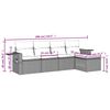 vidaXL 5-tlg. Garten-Sofagarnitur mit Kissen Braun Poly Rattan