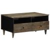 vidaXL Couchtisch Hellgrau 80x54x40 cm Massivholz Mango