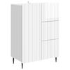 vidaXL Sideboard Hochglanz Wei&szlig; 66 x 34,5 x 91,5 cm Holzwerkstoff