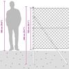 vidaXL Zaunpfosten Grau 10 x 1,5 m (60 x 60 mm Maschen) Stahl und PVC
