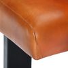 vidaXL Sitzbank 120 cm Schwarz und Braun Echtes Ziegenleder