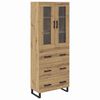 vidaXL Highboard 2 stk. Artisan-Eiche 69,5 x 34 x 180 cm Holzwerkstoff